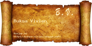 Buksa Vivien névjegykártya
